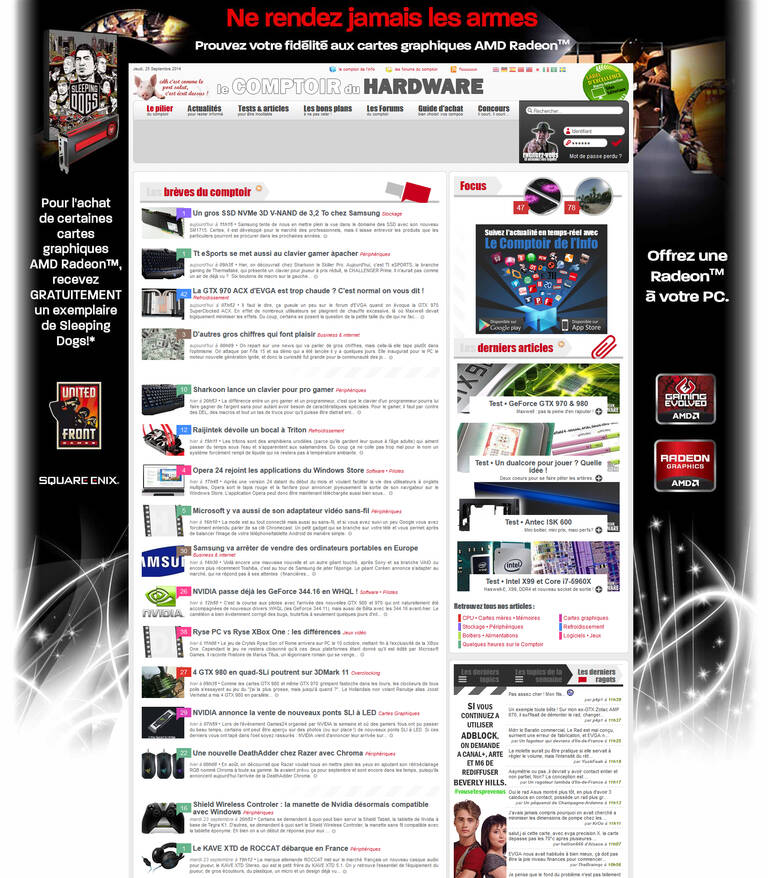 Habillage Sleeping Dogs - Comptoir du hardware - inséré dans la page