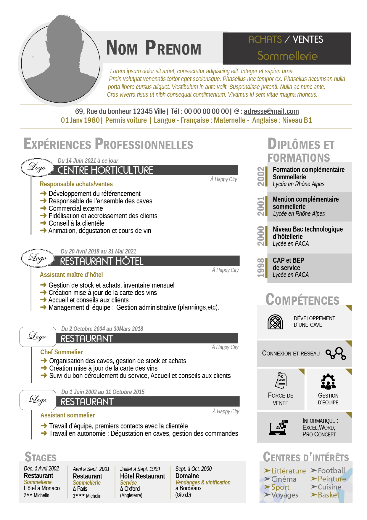 CV Sommelerie